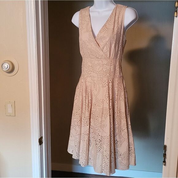 Manon Surplice A Line Eyelet Dress - Picture 8 of 8